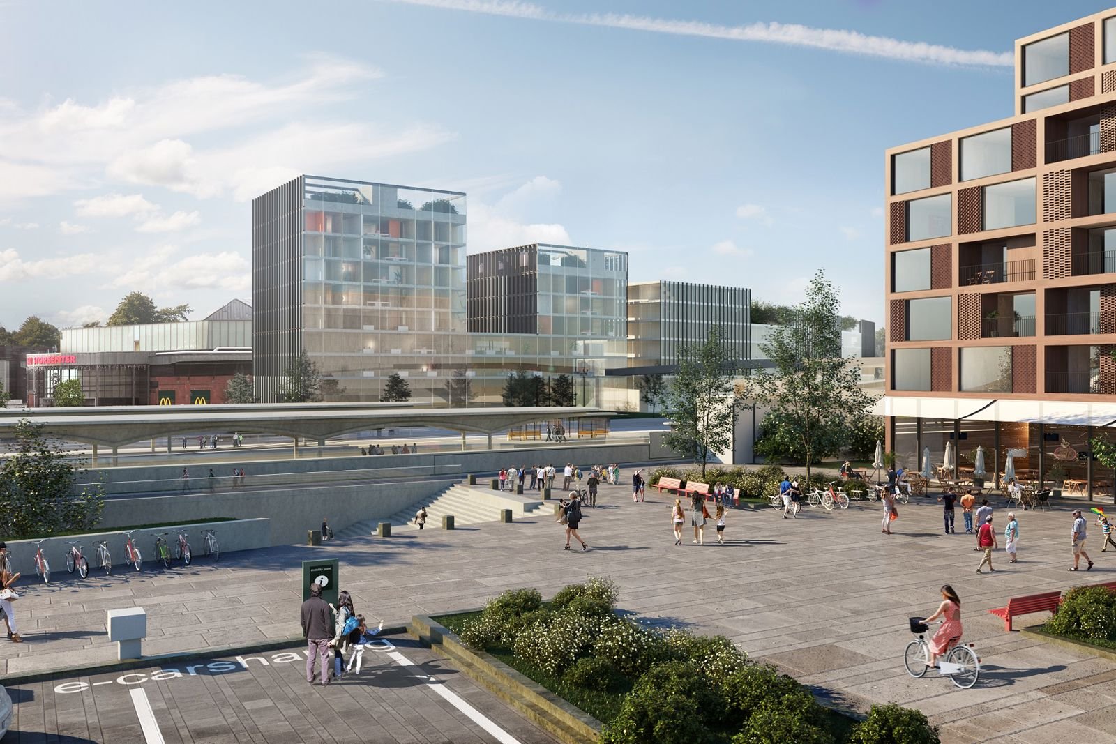 Illustrasjonsbilde: mulig fremtidig situasjon ved Ski stasjon