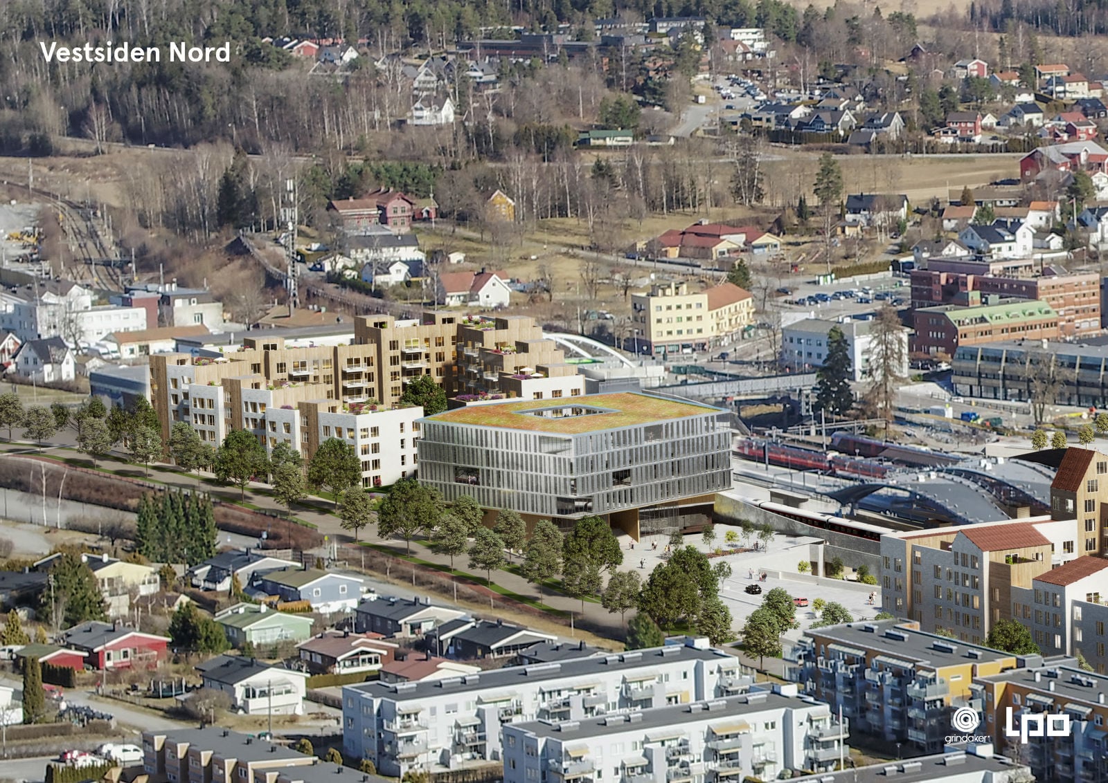 Illustrasjon: Vestsiden nord for reisetorg vest